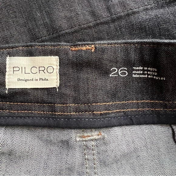 Anthropologie Pilcro Women’s Slim 70’s High Rise Crop Flare Dark Wash Jeans 26 - Picture 4 of 11